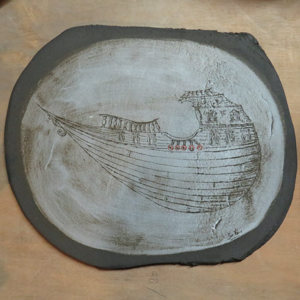 tableau bateau poterie de Reconsat Creuse